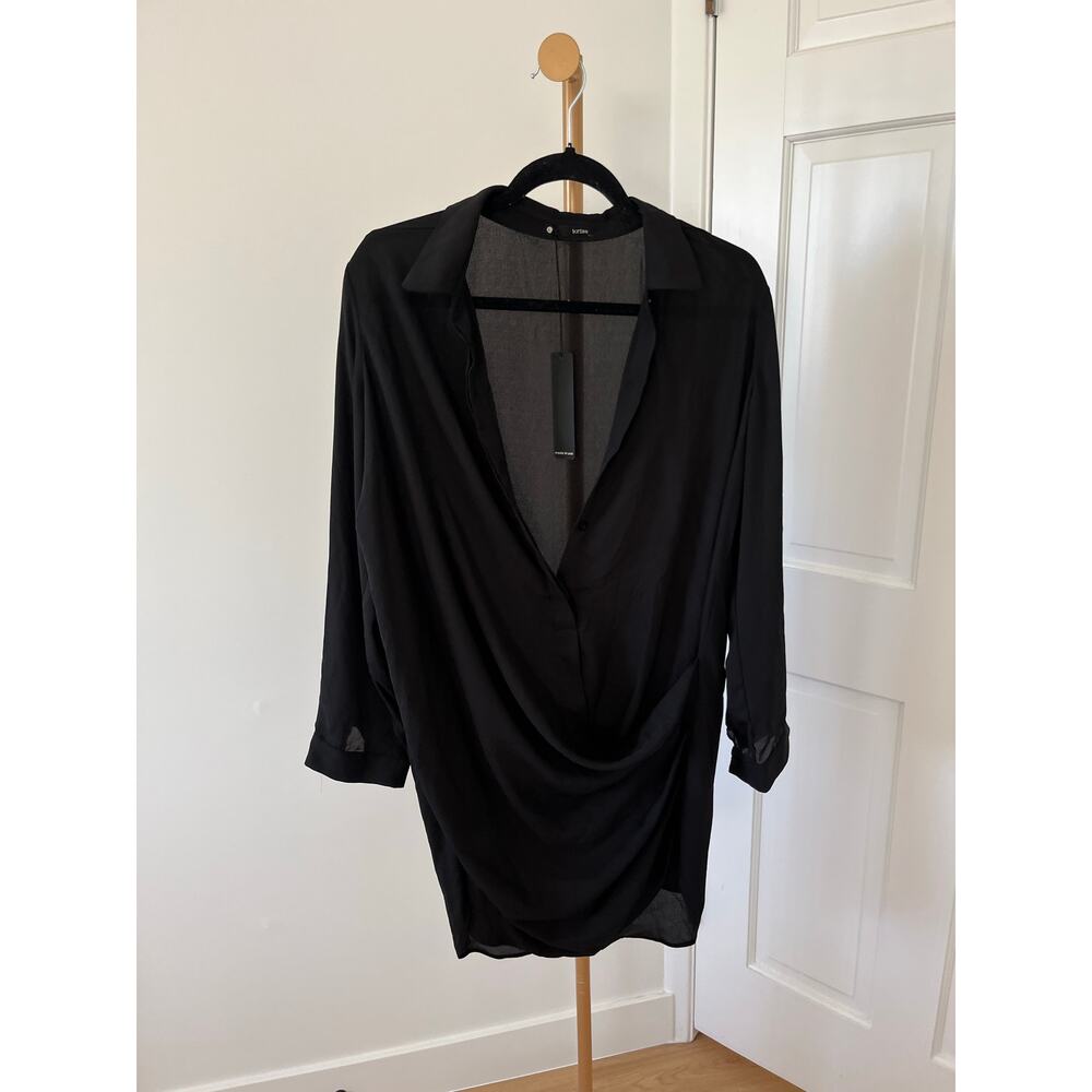 krisa Drape Button Front Mini - Picture 2 of 8